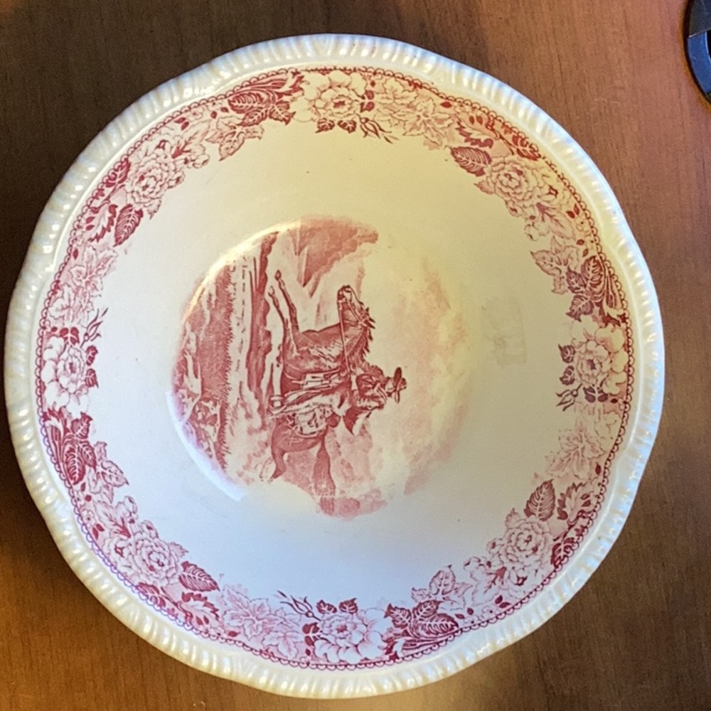 Homer Laughlin Historical America 8" Round Vegetable Bowl-The Pony Express